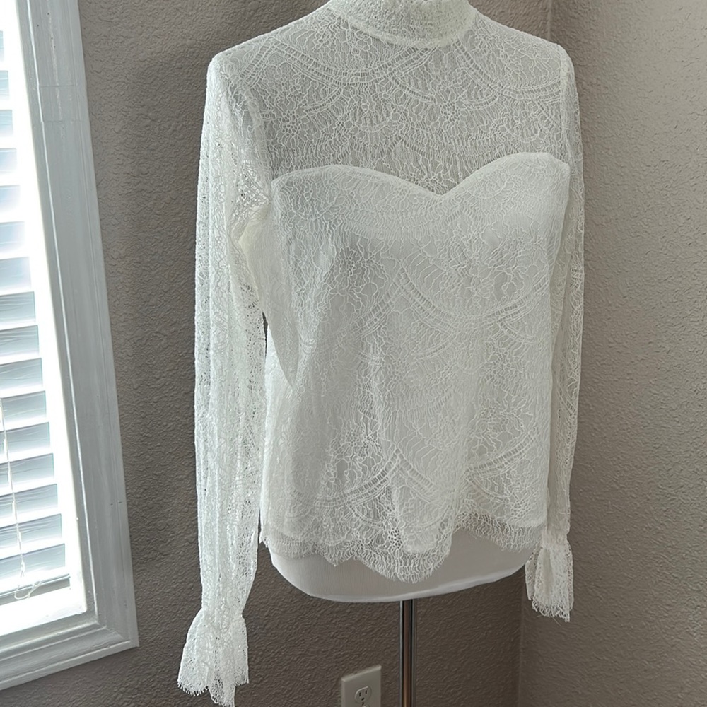 Cupcakes and cashmere lace blouse